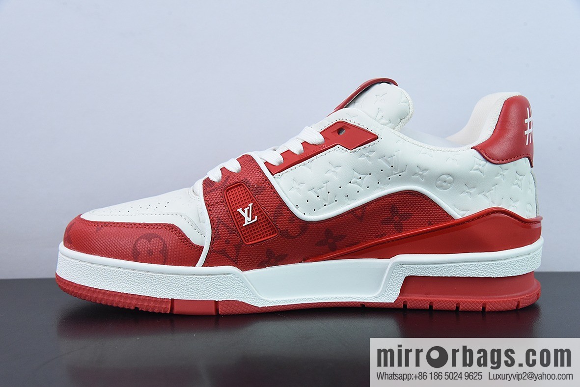 LV/Louis Vuitton 2021s LV Trainer limited joint name, the latest color scheme in autumn men's sneakers