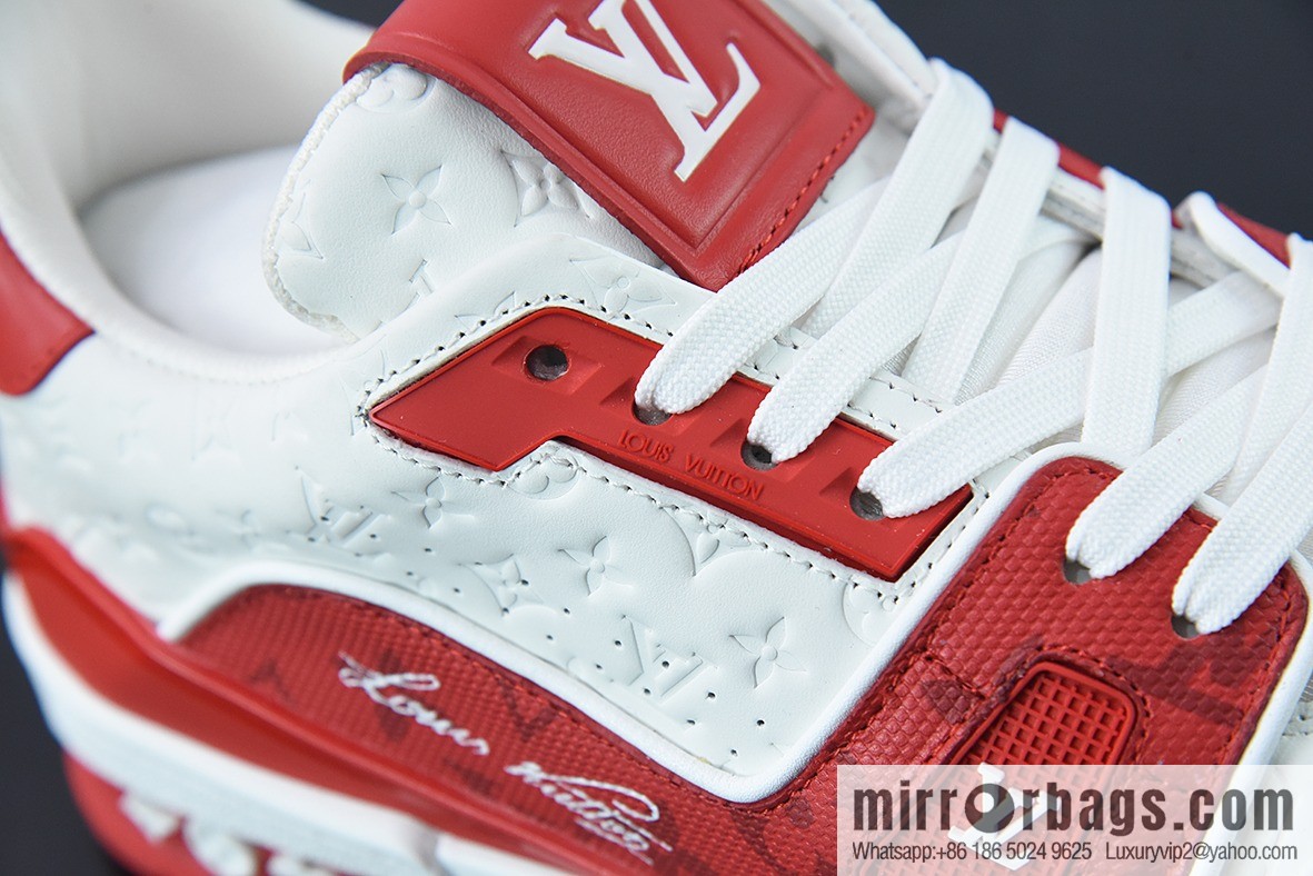 LV/Louis Vuitton 2021s LV Trainer limited joint name, the latest color scheme in autumn men's sneakers
