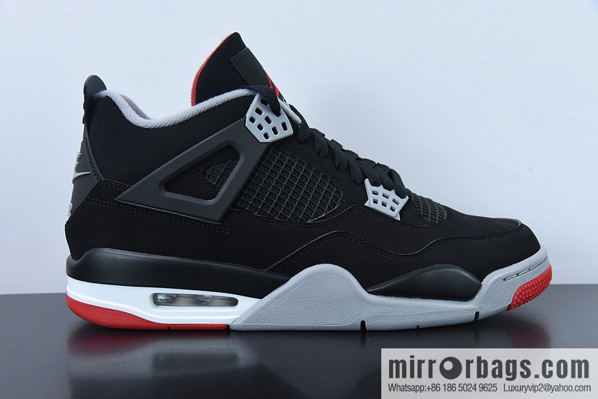 Air Jordan 4 AJ4 Jordan 4th generation basketball shoes/black and red, bull low-top men's basketball shoes, size: 308497-060