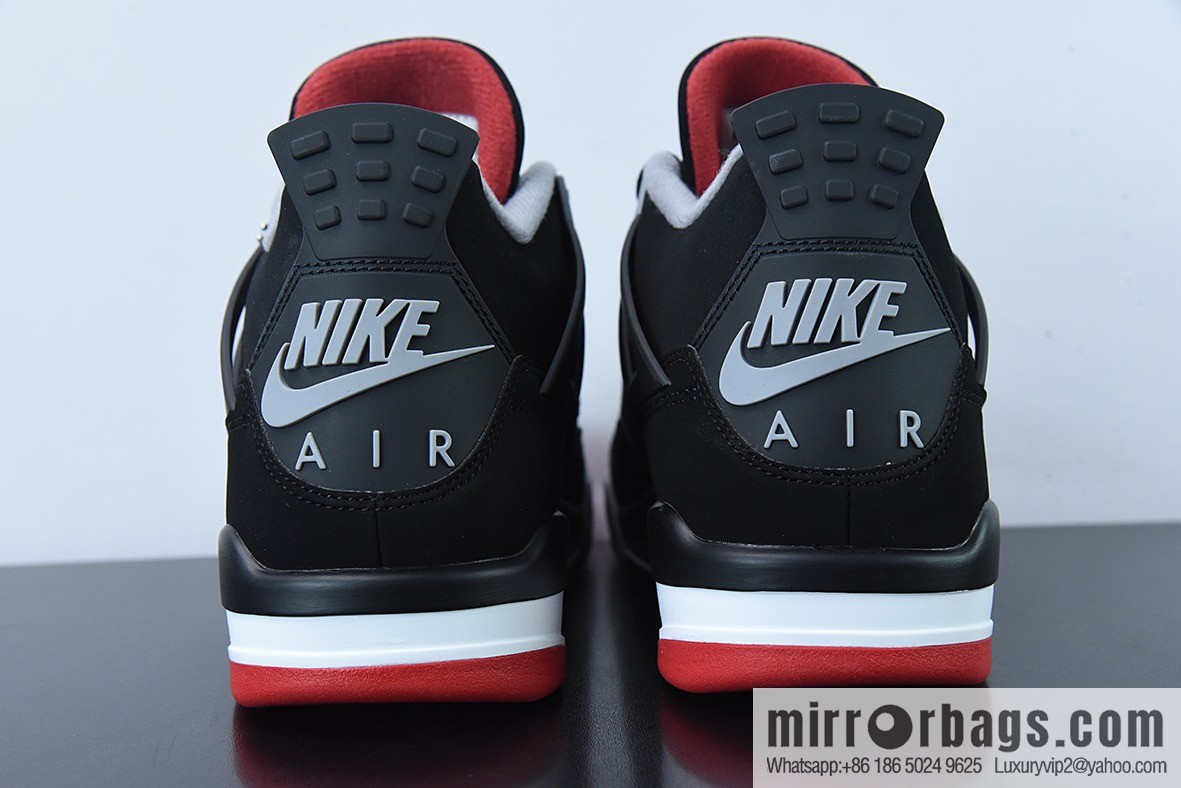 Air Jordan 4 AJ4 Jordan 4th generation basketball shoes/black and red, bull low-top men's basketball shoes, size: 308497-060