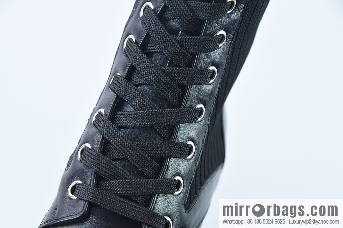 Fendi knit stretch martin boots