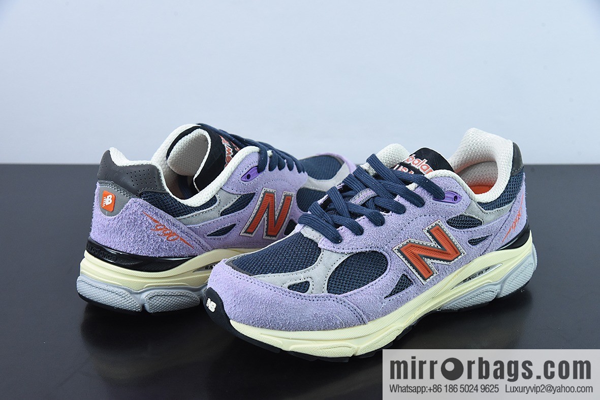 New Balance NB990 series, high-end American Vintage casual running shoes light purple M990TD3