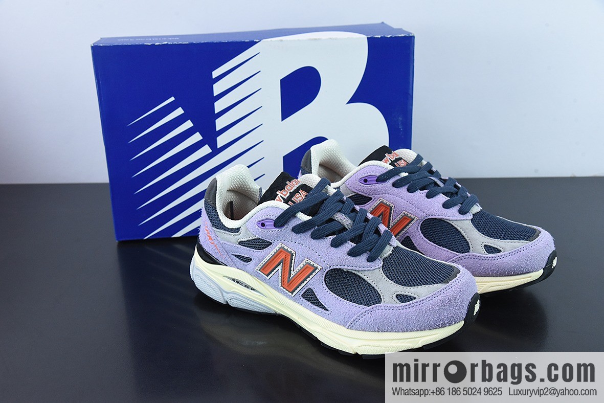 New Balance NB990 series, high-end American Vintage casual running shoes light purple M990TD3