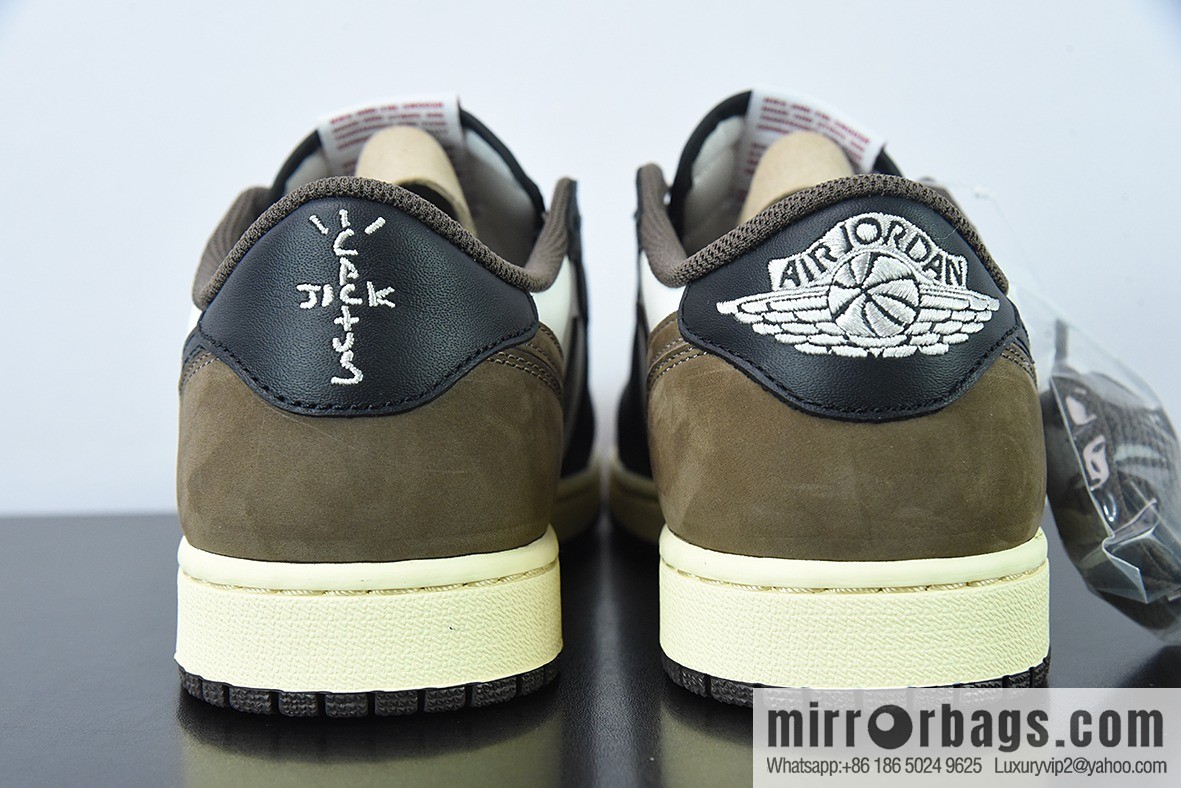 Air Jordan 1 small ts black and white brown Low Dark Mocha low top mocha board shoes, item number: cq4277-105