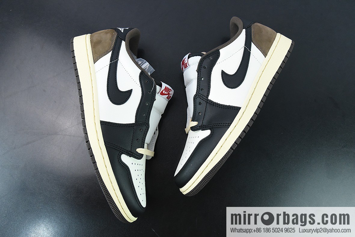 Air Jordan 1 small ts black and white brown Low Dark Mocha low top mocha board shoes, item number: cq4277-105
