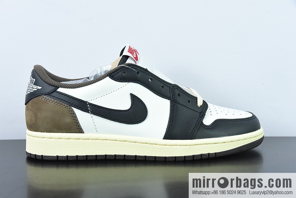 Air Jordan 1 small ts black and white brown Low Dark Mocha low top mocha board shoes, item number: cq4277-105