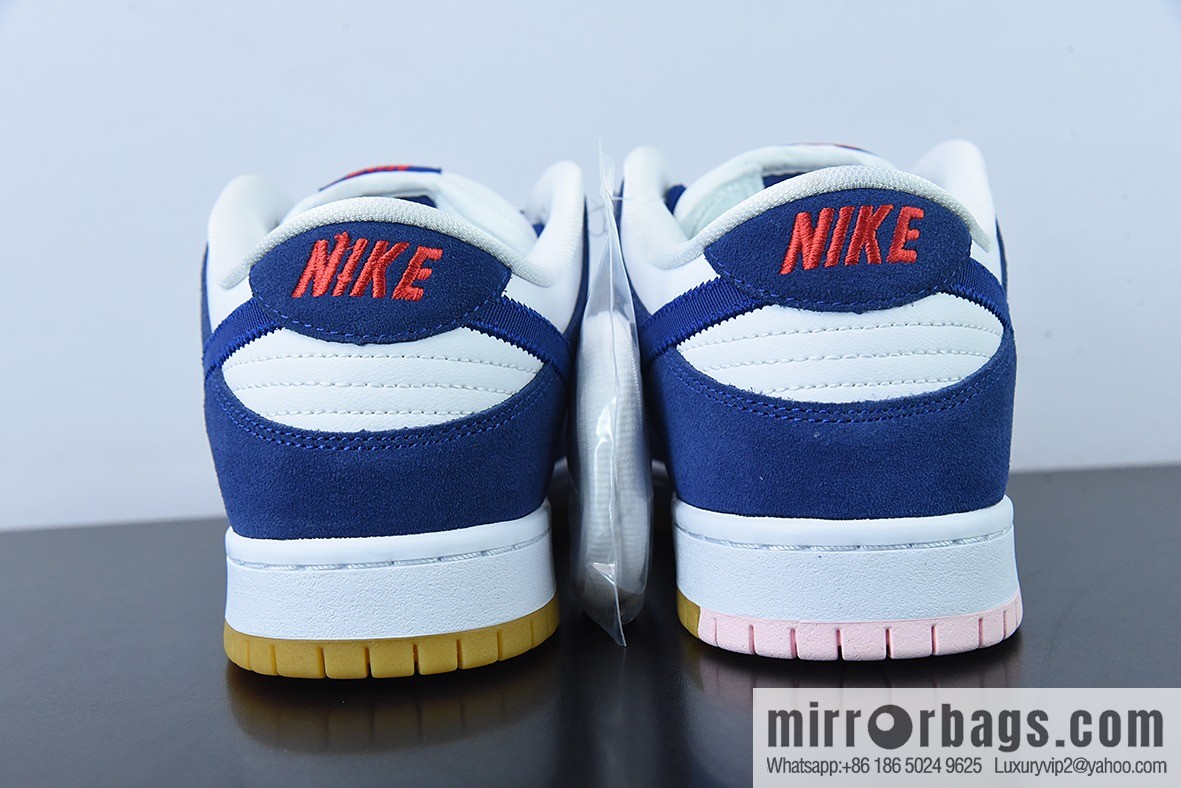Nike SB Dunk Low PRO PRM white and blue, Los Angeles Dodge low-top men's sneakers, item number: DO9395 400