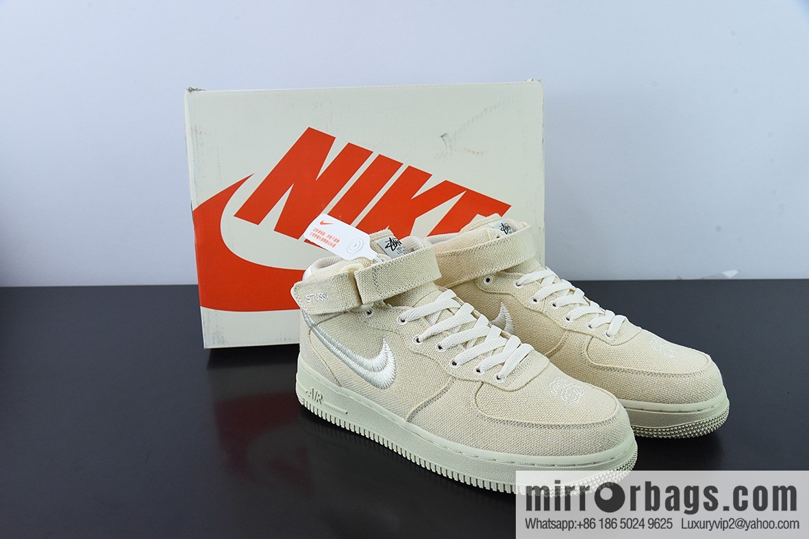 Nike Air Force 1 MID STUSSY joint Unisex High-Top item number: DJ7841 200