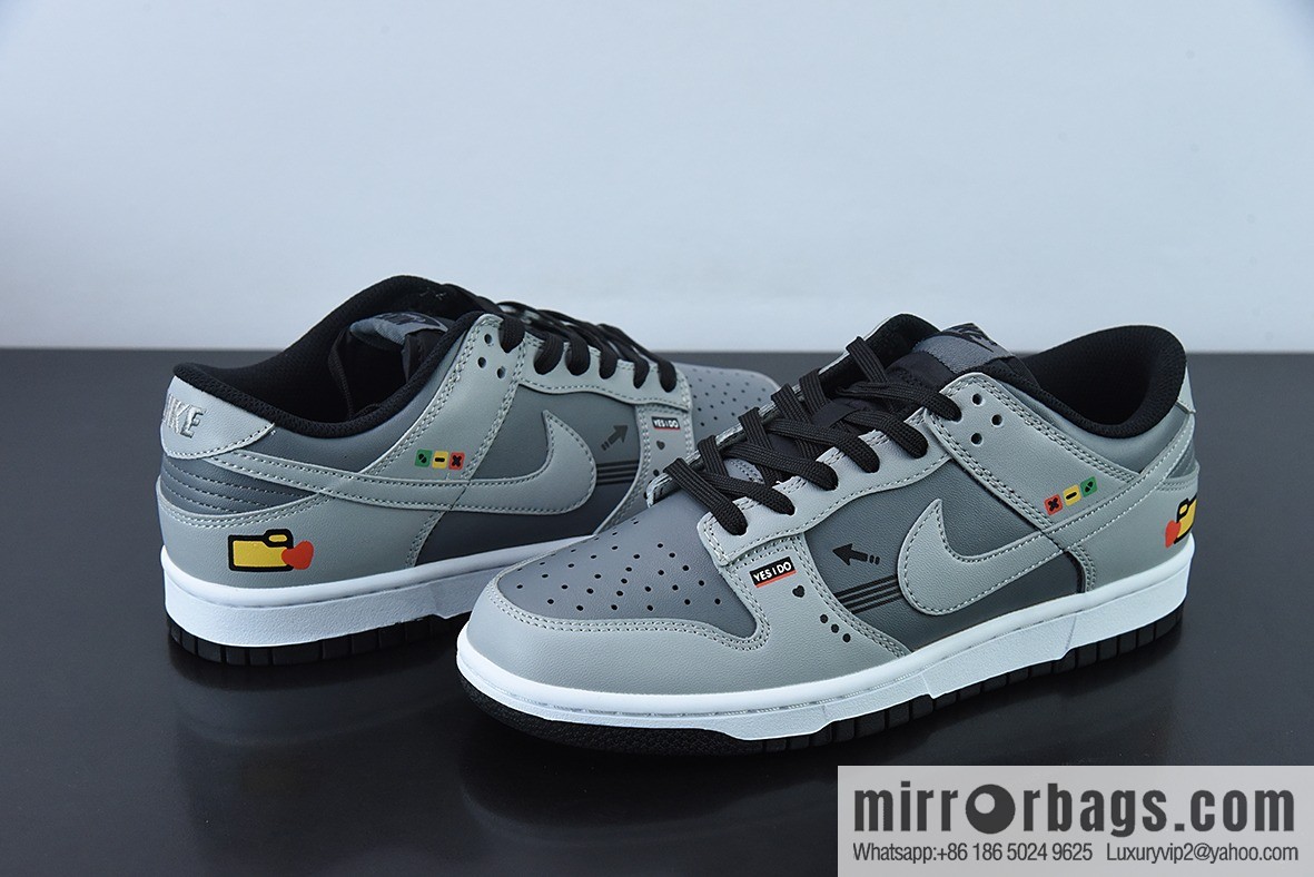 NK Dunk SB Low custom color scheme Video game pixel By You exclusive custom personalized shoes, item number: DD8066-168