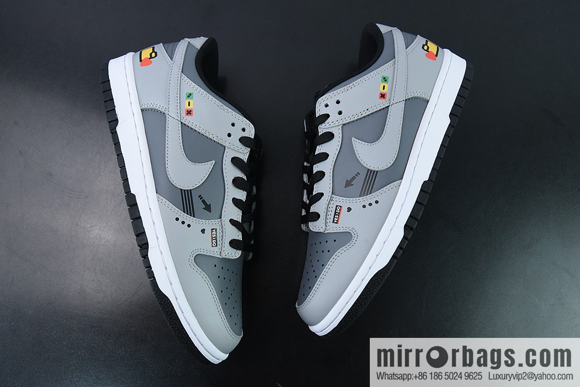 NK Dunk SB Low custom color scheme Video game pixel By You exclusive custom personalized shoes, item number: DD8066-168