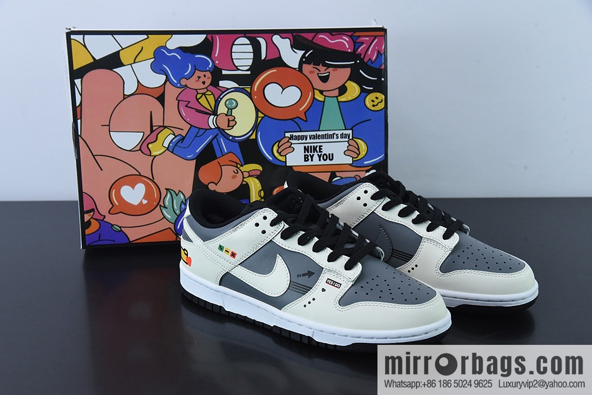 NK Dunk SB Low custom color scheme Video game pixel By You exclusive custom personalized shoes, item number: DD8012-006