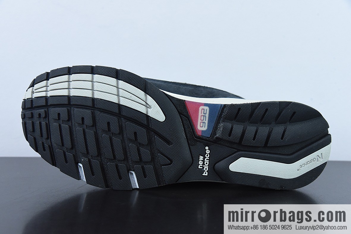 New Balance M992GG New Balance NB992 President Vintage Jogging Shoes, Navy Blue, Correct 3M Reflective