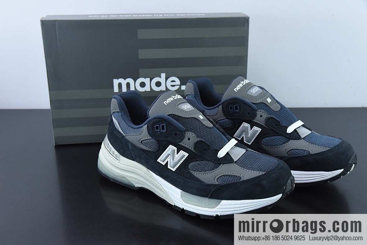 New Balance M992GG New Balance NB992 President Vintage Jogging Shoes, Navy Blue, Correct 3M Reflective