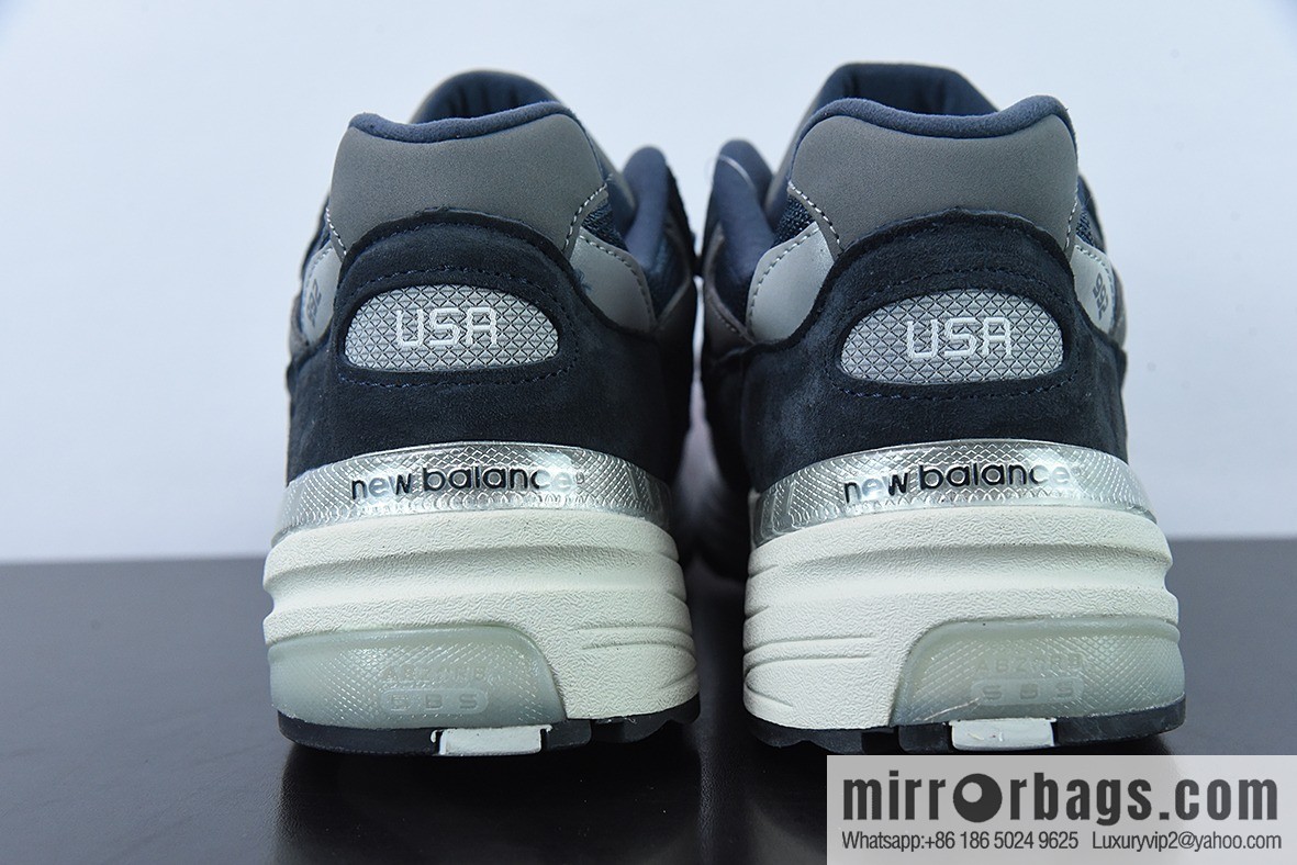 New Balance M992GG New Balance NB992 President Vintage Jogging Shoes, Navy Blue, Correct 3M Reflective