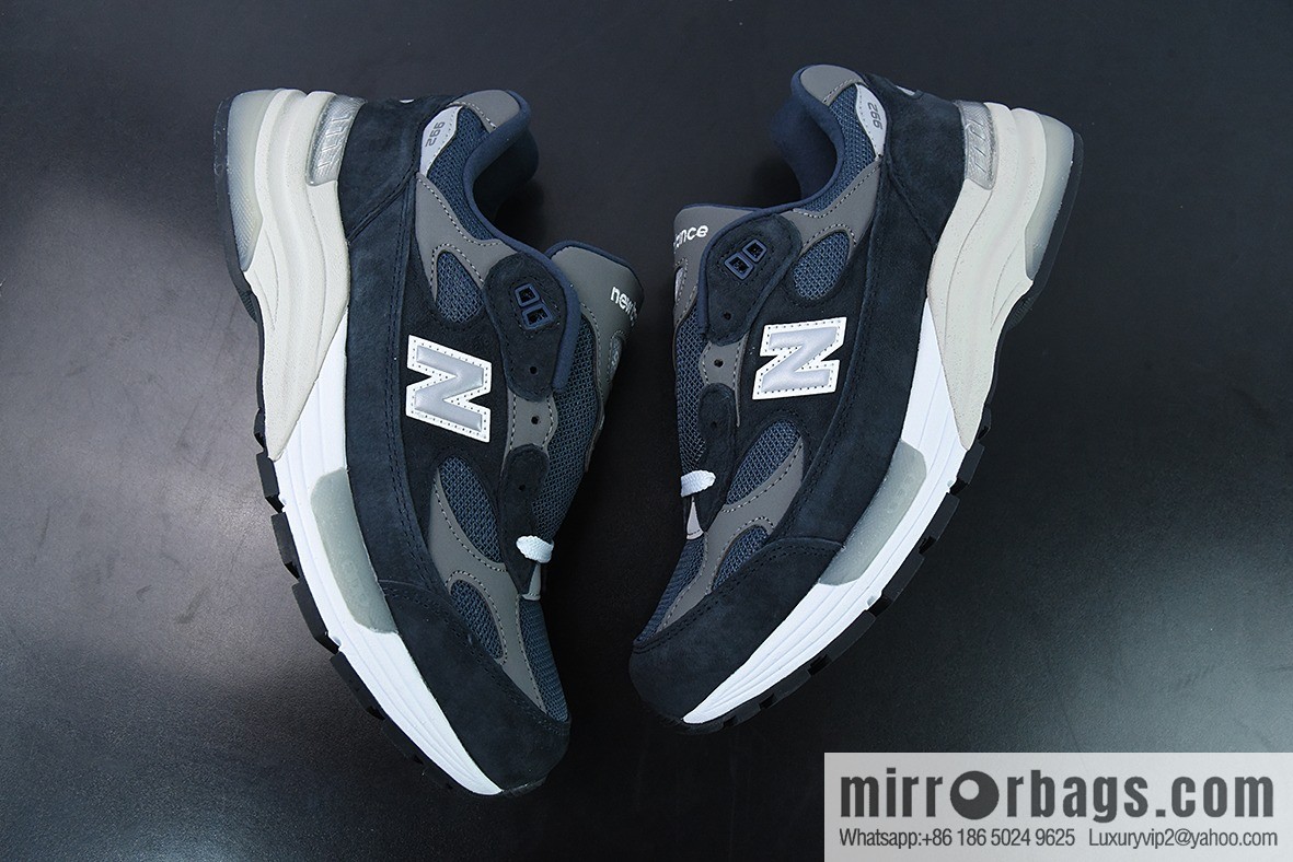 New Balance M992GG New Balance NB992 President Vintage Jogging Shoes, Navy Blue, Correct 3M Reflective
