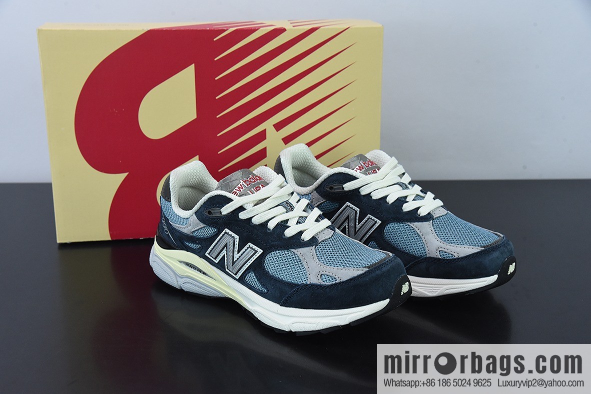 New Balance 990 V3 Navy Blue, American official Vintage leisure sports jogging shoes, item number: M990TE3
