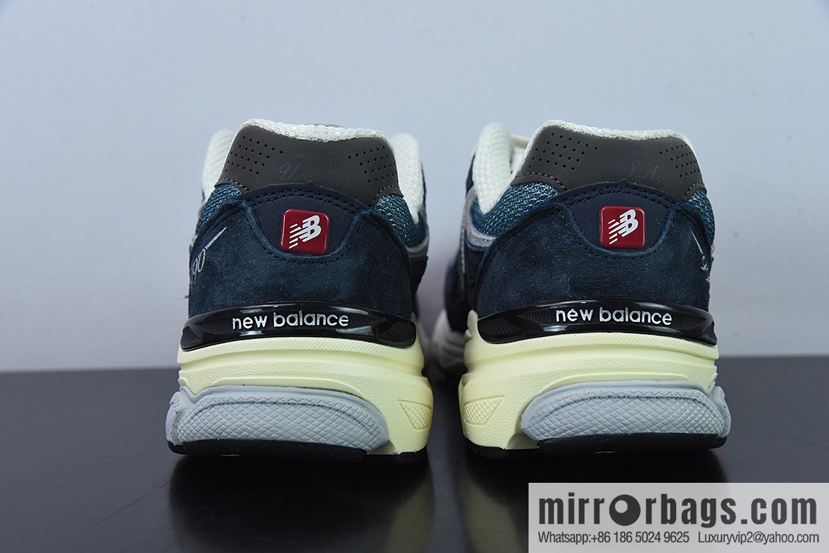 New Balance 990 V3 Navy Blue, American official Vintage leisure sports jogging shoes, item number: M990TE3