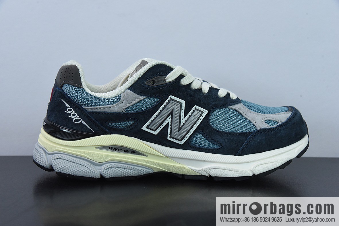 New Balance 990 V3 Navy Blue, American official Vintage leisure sports jogging shoes, item number: M990TE3