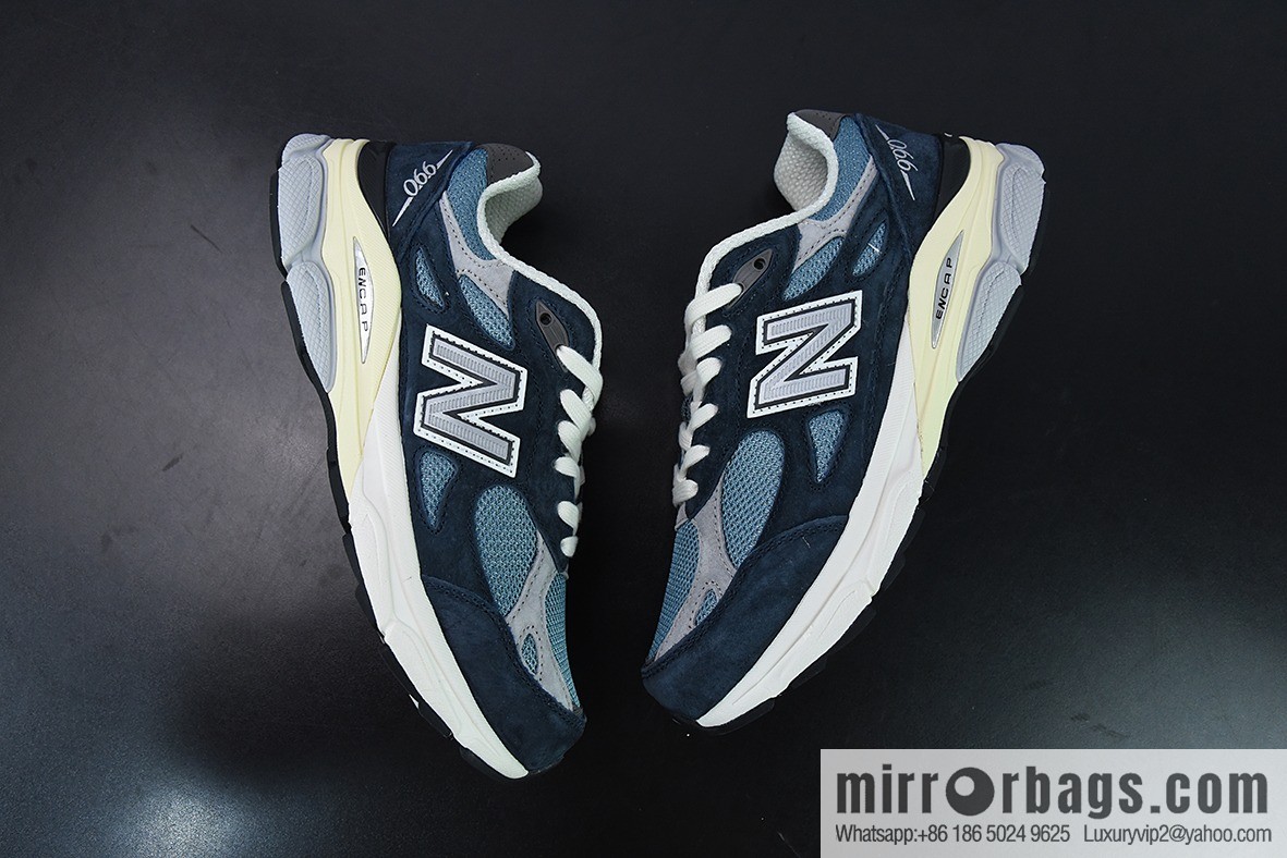 New Balance 990 V3 Navy Blue, American official Vintage leisure sports jogging shoes, item number: M990TE3
