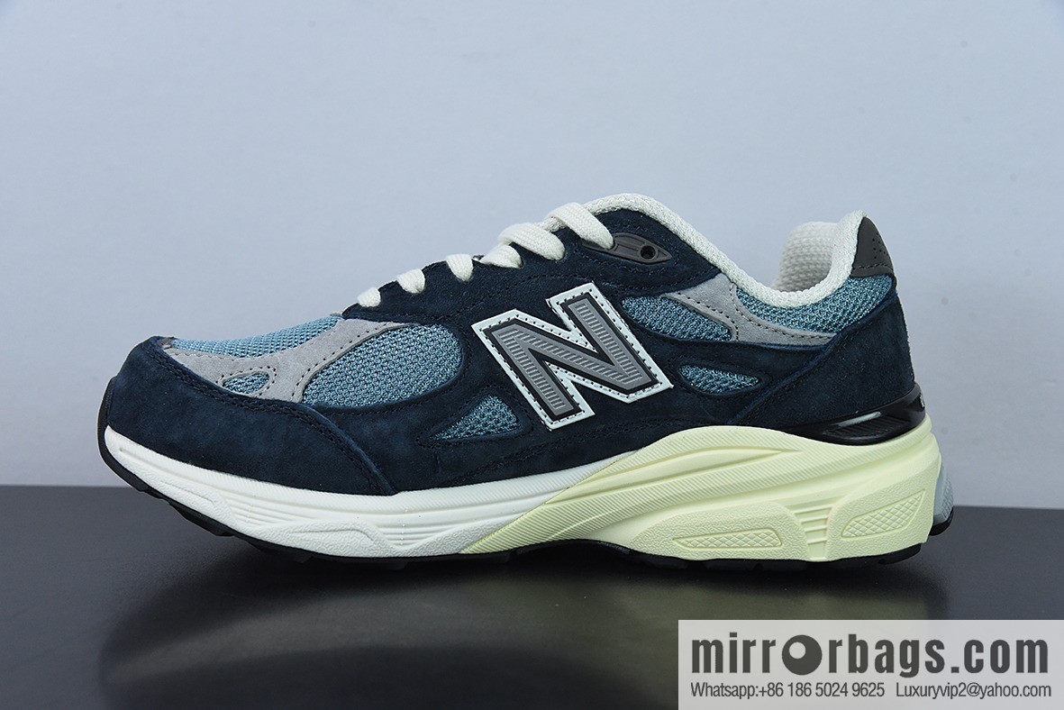 New Balance 990 V3 Navy Blue, American official Vintage leisure sports jogging shoes, item number: M990TE3