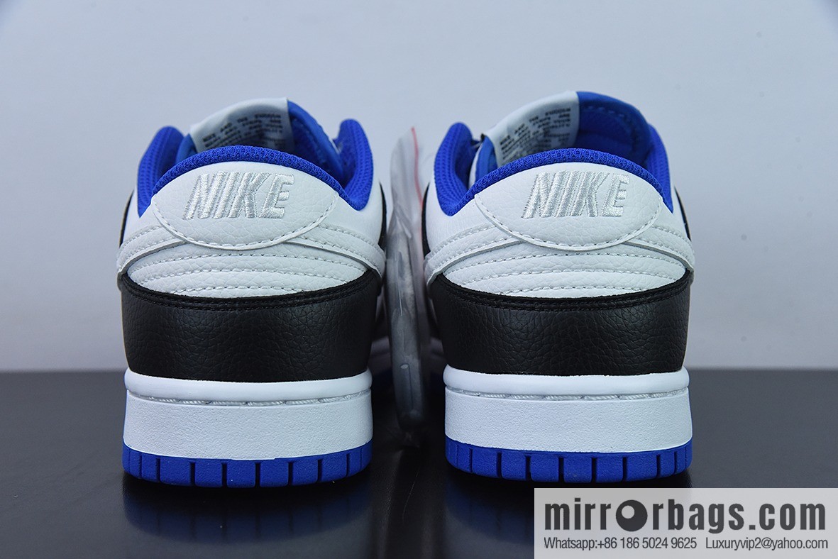Nk Dunk Low black and white blue SB buckle broken backboard fashion casual board shoes, item number: FD9064-110
