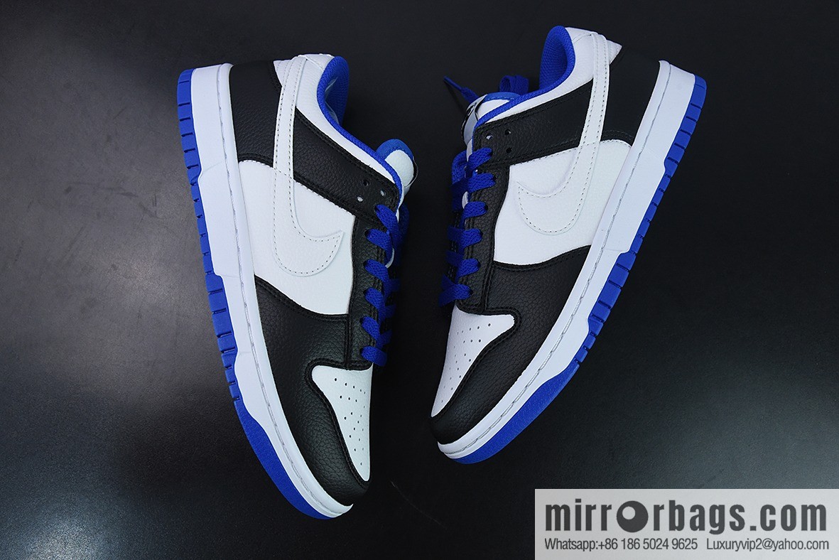 Nk Dunk Low black and white blue SB buckle broken backboard fashion casual board shoes, item number: FD9064-110