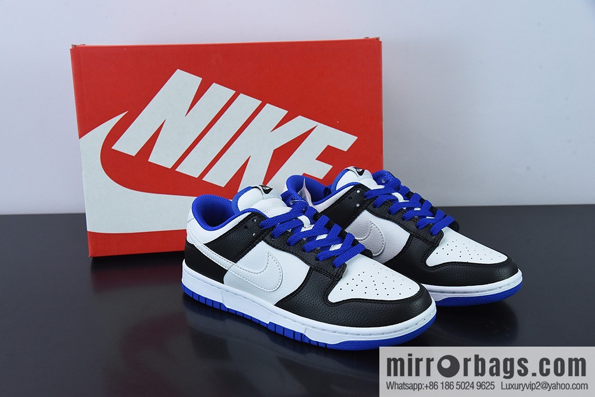 Nk Dunk Low black and white blue SB buckle broken backboard fashion casual board shoes, item number: FD9064-110