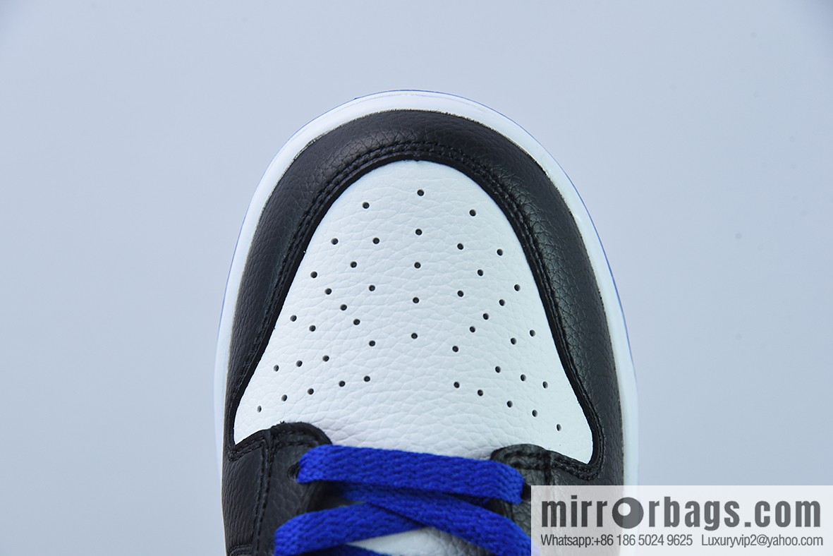 Nk Dunk Low black and white blue SB buckle broken backboard fashion casual board shoes, item number: FD9064-110