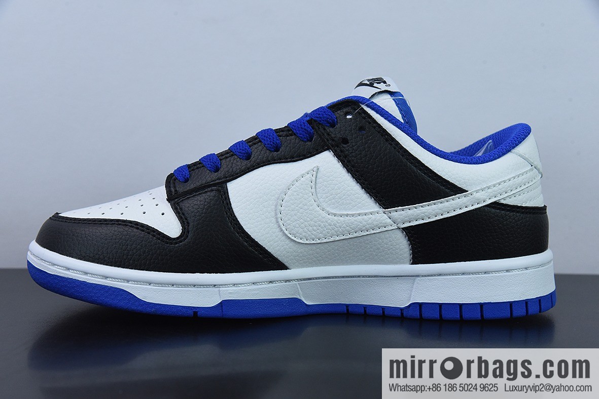 Nk Dunk Low black and white blue SB buckle broken backboard fashion casual board shoes, item number: FD9064-110