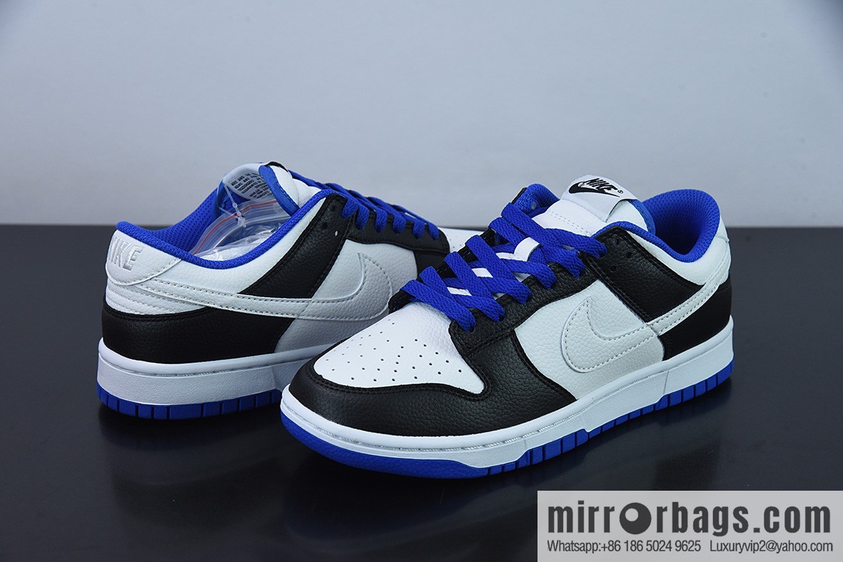 Nk Dunk Low black and white blue SB buckle broken backboard fashion casual board shoes, item number: FD9064-110