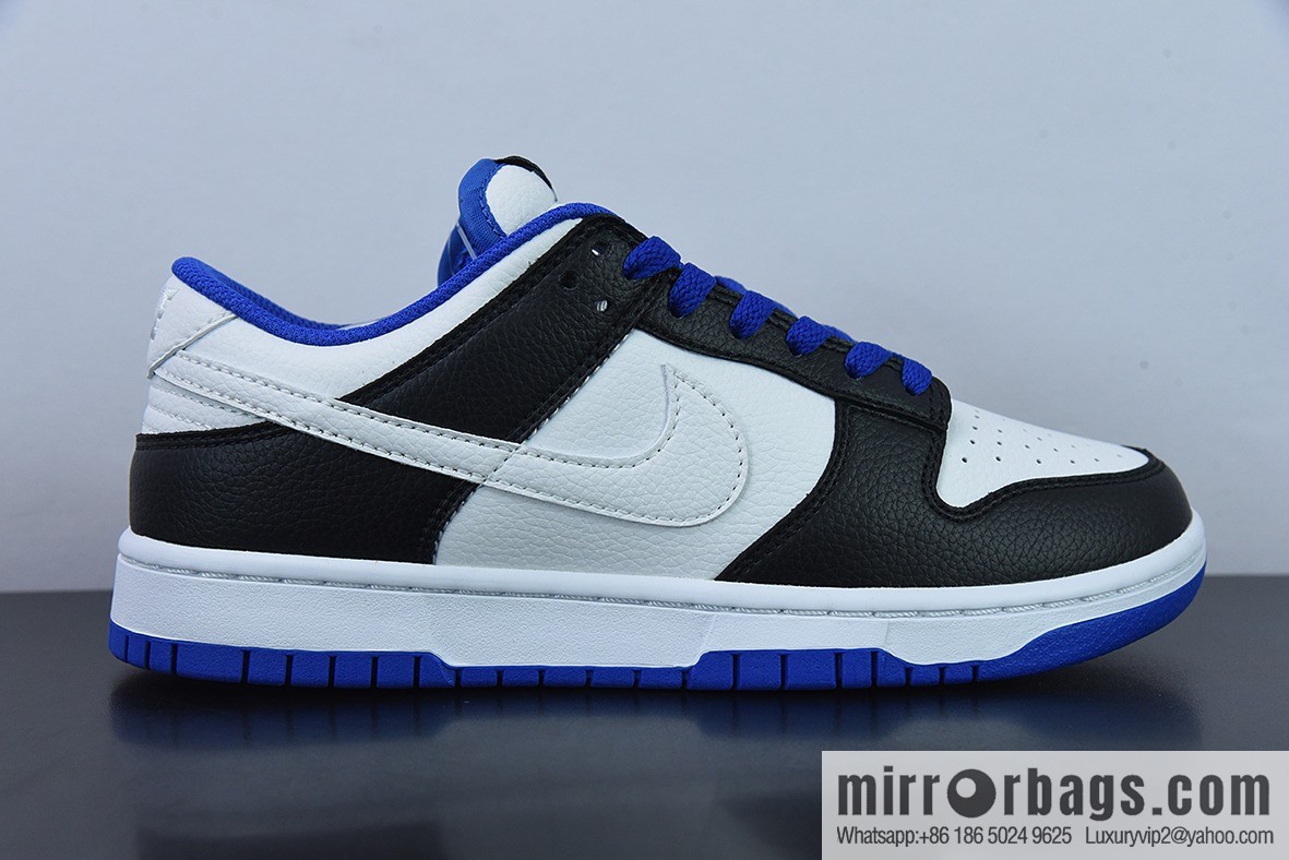 Nk Dunk Low black and white blue SB buckle broken backboard fashion casual board shoes, item number: FD9064-110