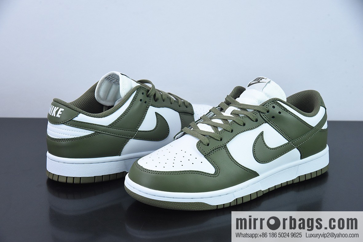 Nike Dunk Low Medium Olive white olive green casual shoes item number: DD1503-120