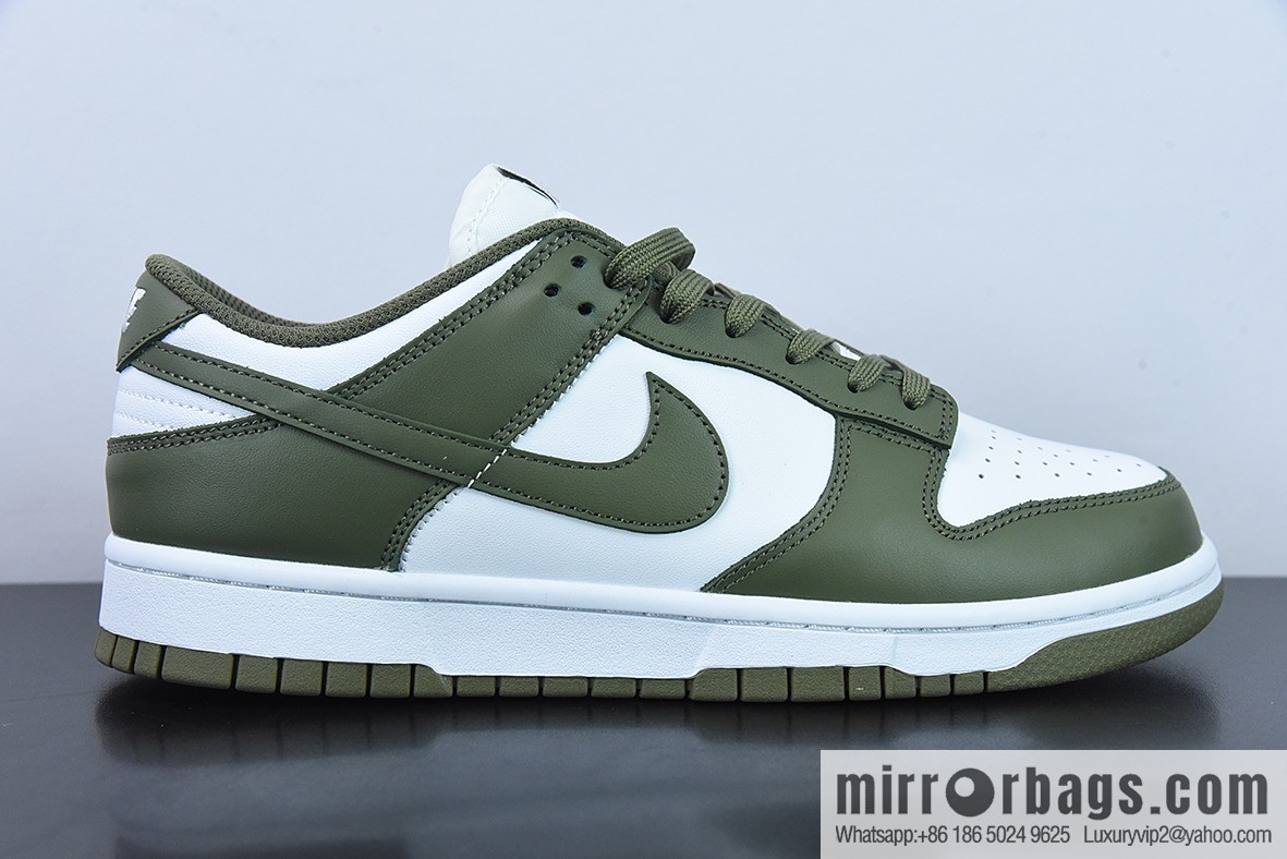 Nike Dunk Low Medium Olive white olive green casual shoes item number: DD1503-120