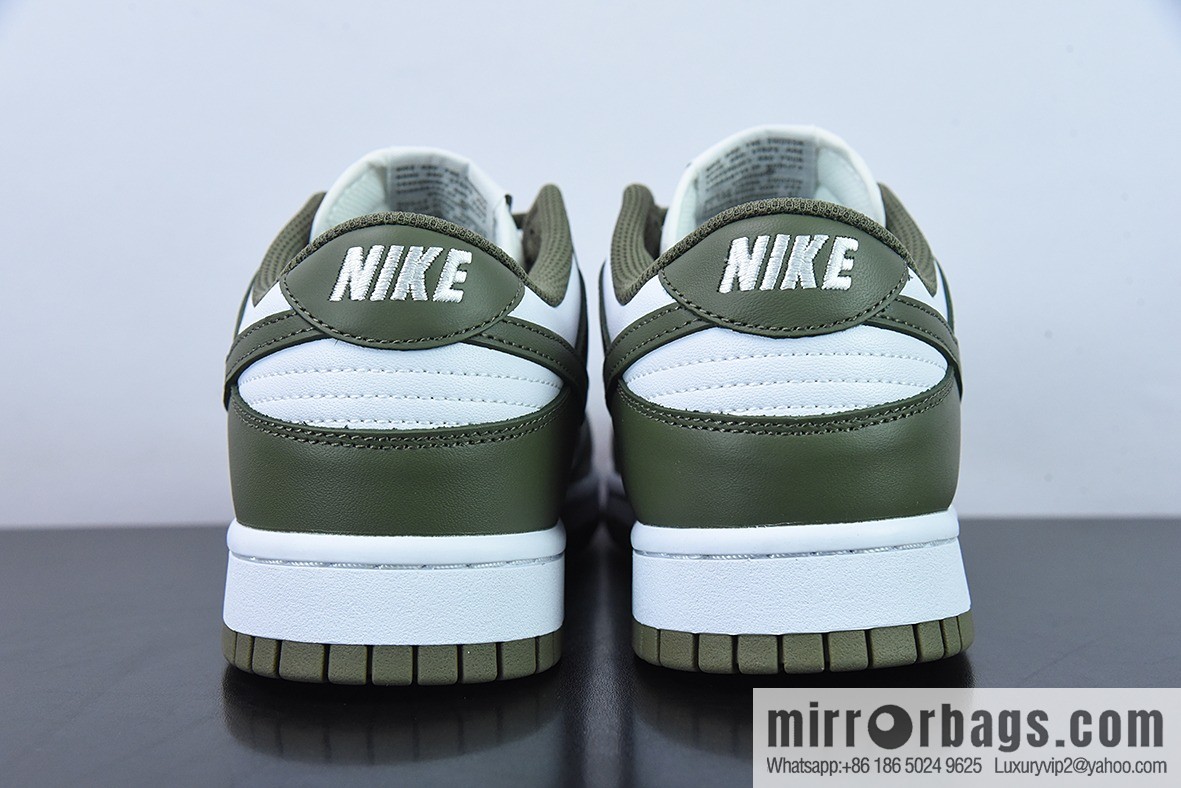 Nike Dunk Low Medium Olive white olive green casual shoes item number: DD1503-120