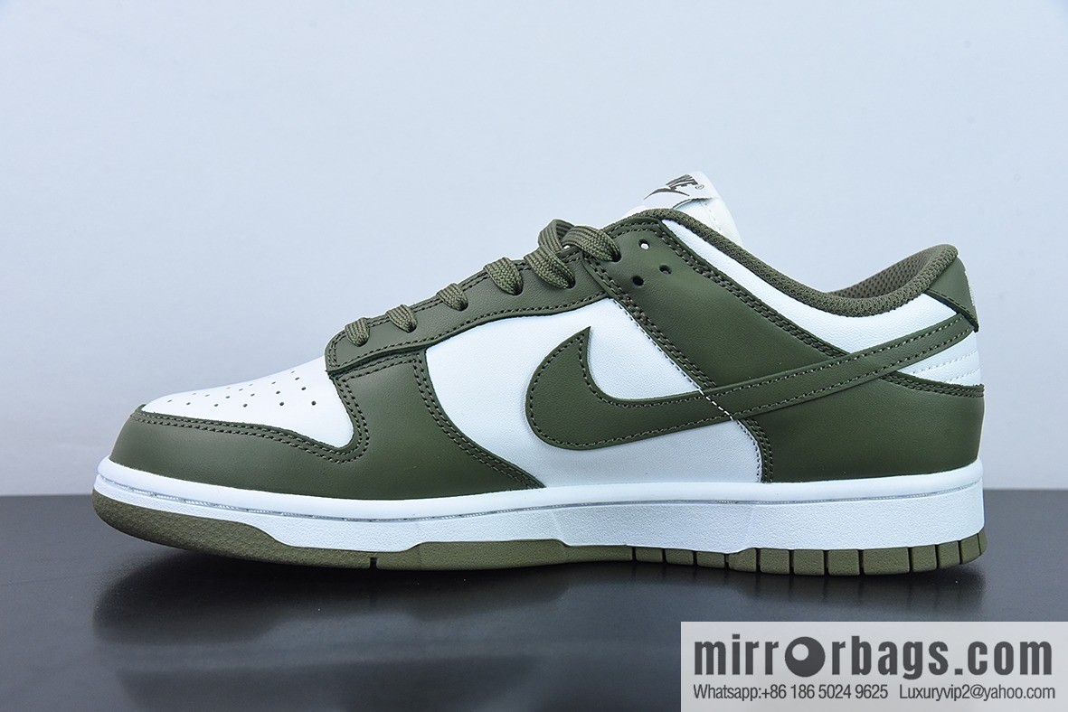 Nike Dunk Low Medium Olive white olive green casual shoes item number: DD1503-120