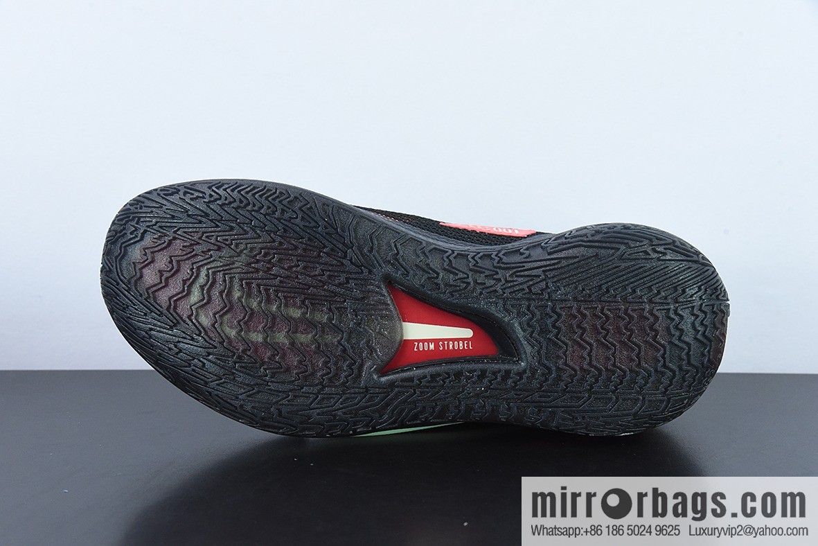 Nike Air Zoom G.T. Cut EP shock absorption non-slip low-top actual basketball shoes, black and red, official item number: CZ0176-001