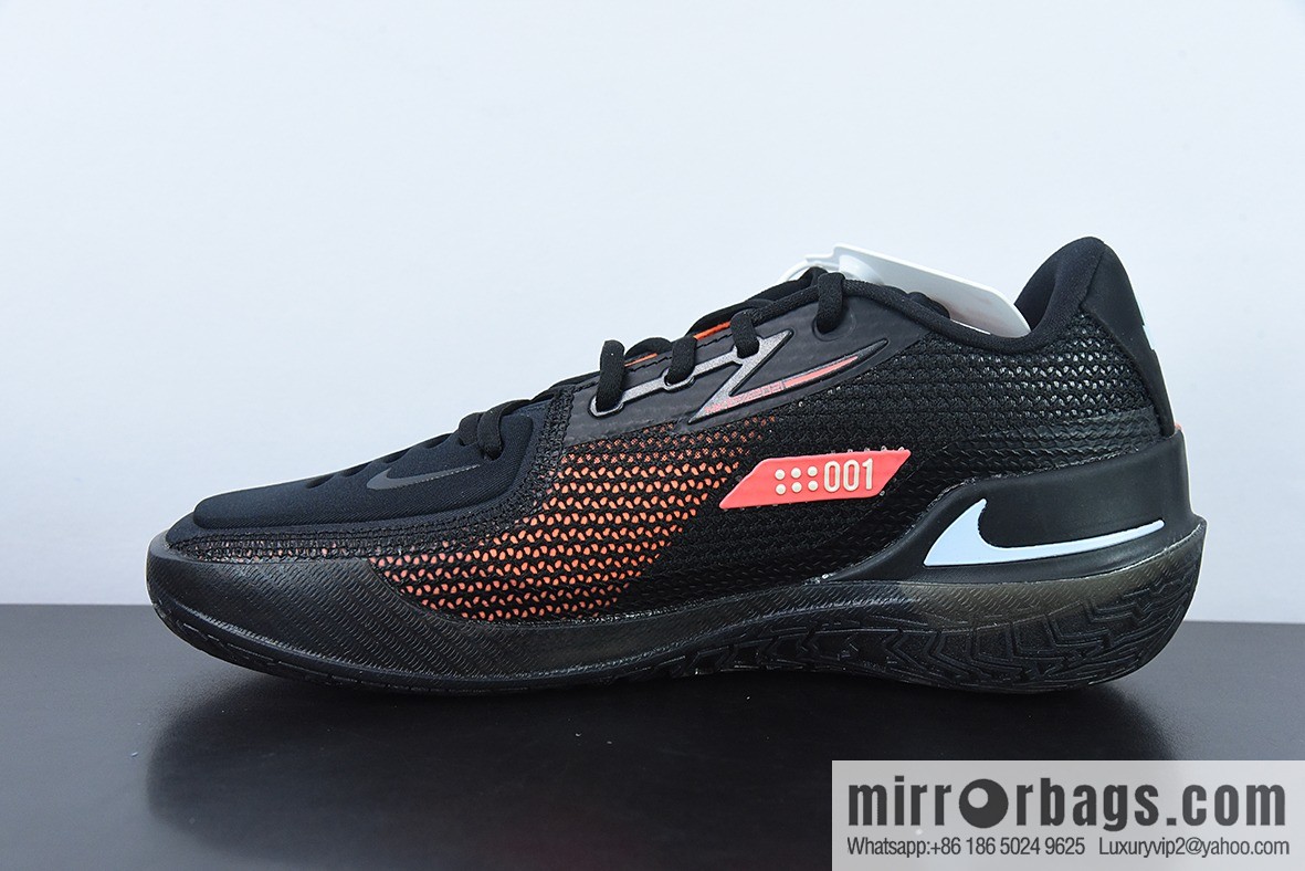 Nike Air Zoom G.T. Cut EP shock absorption non-slip low-top actual basketball shoes, black and red, official item number: CZ0176-001