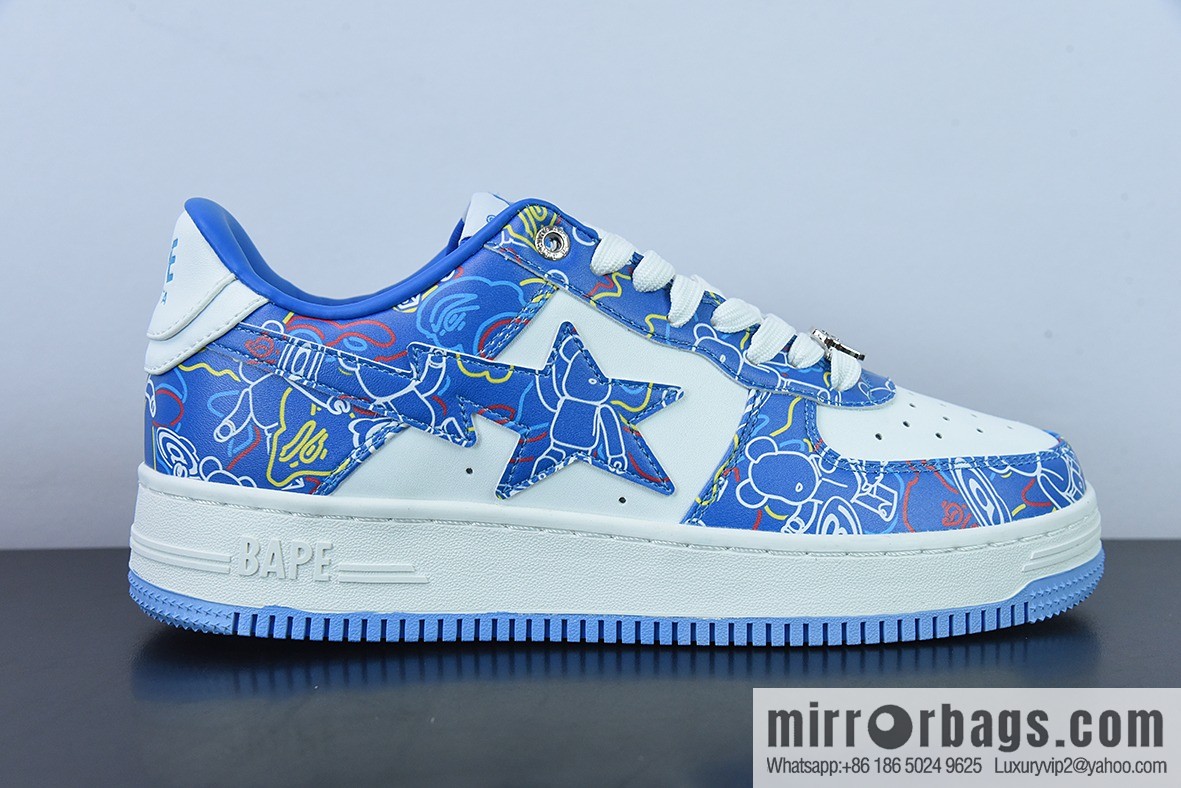 Bape x Air Force 1 '07 Low Dazzling Blue Violent Bear Unisex Same Casual sneakers Official item number 1H73191913
