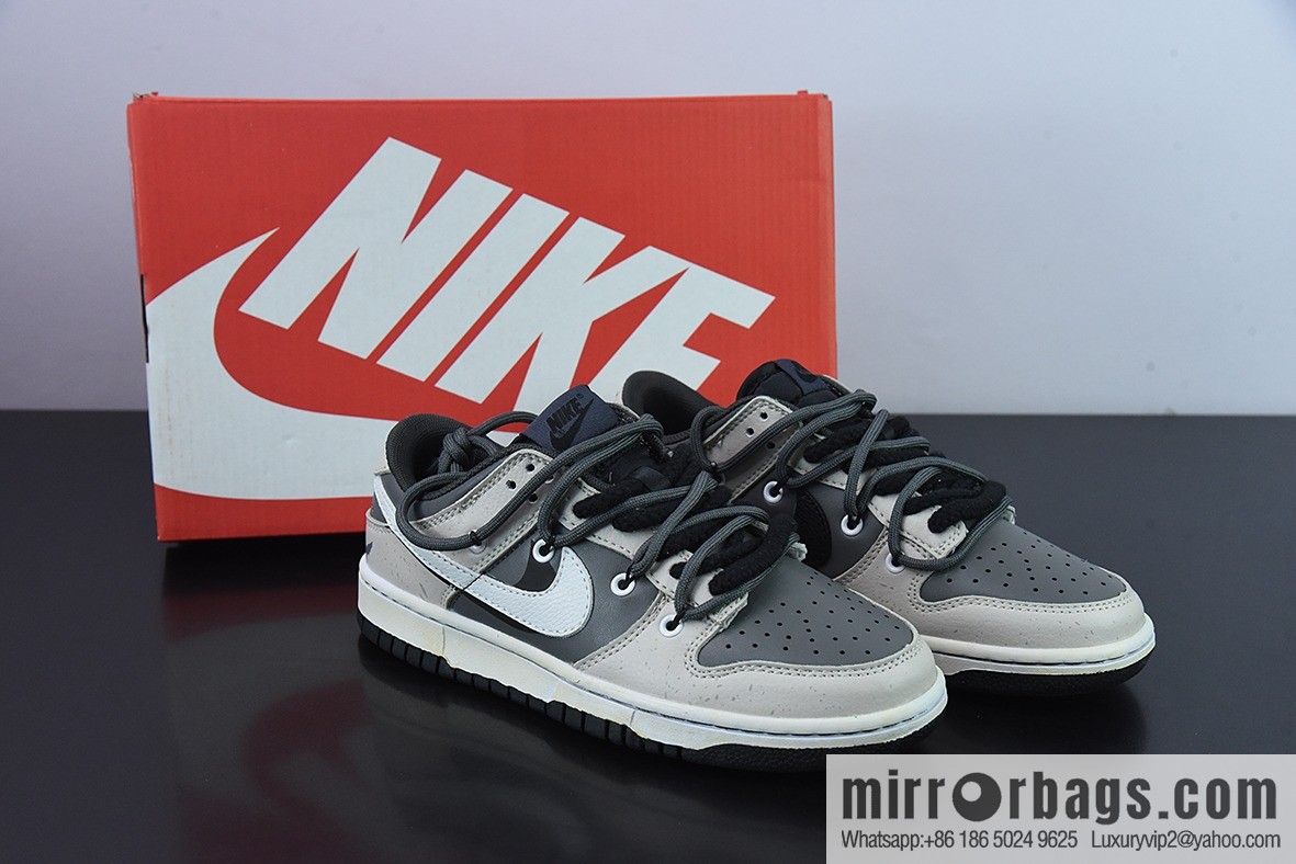 Nike SB Dunk Low desert wasteland, inverted mocha low-top casual board shoes, deconstructed drawstring shoelace Item number: DJ6188 002