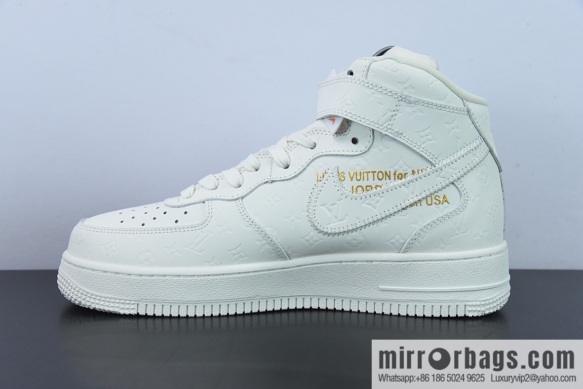NK Air Force 1 Air Force One × LV monogram joint name, high-top board shoes, item number: 1A9V8Z