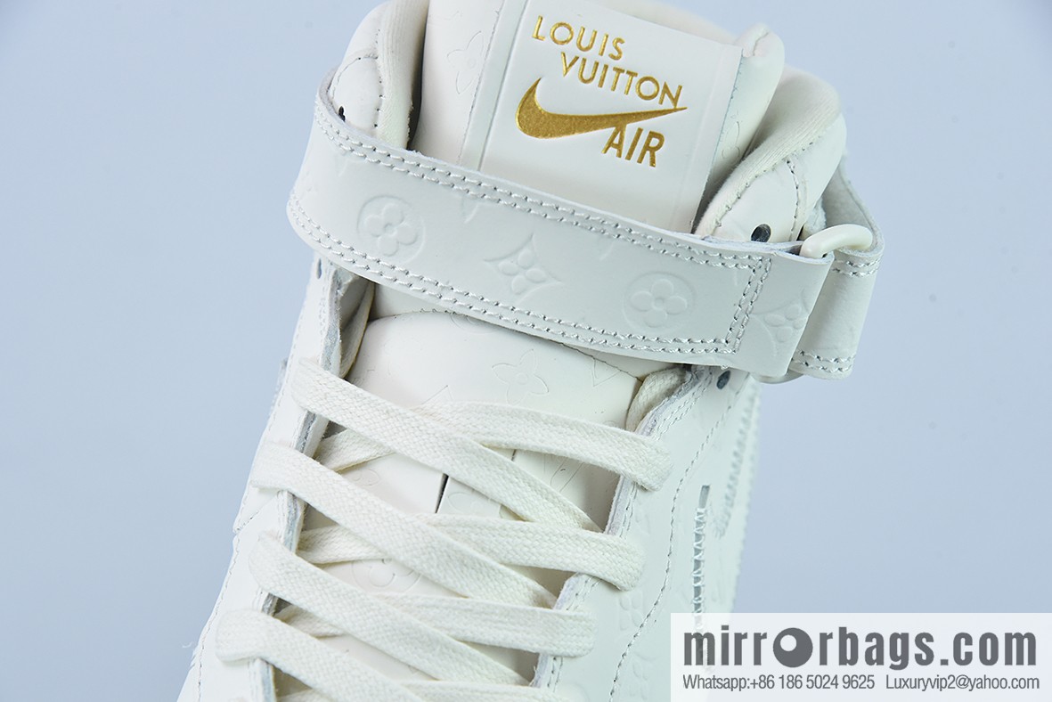 NK Air Force 1 Air Force One × LV monogram joint name, high-top board shoes, item number: 1A9V8Z