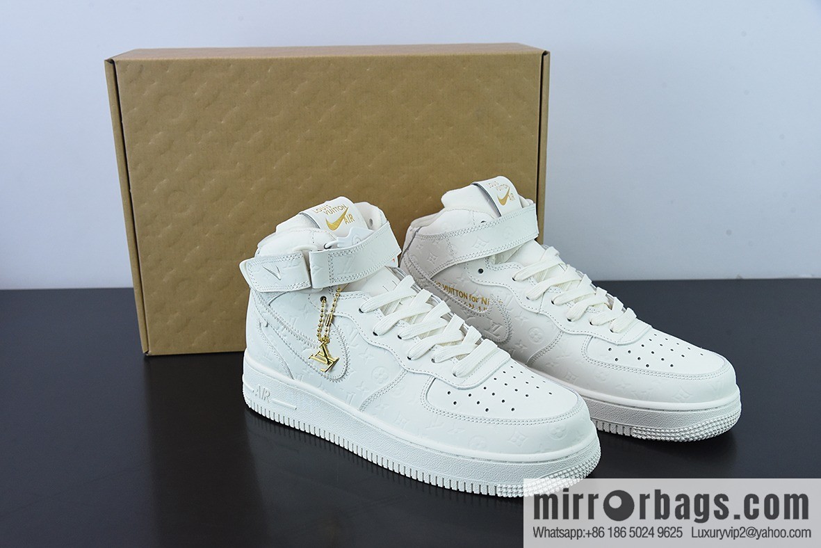 NK Air Force 1 Air Force One × LV monogram joint name, high-top board shoes, item number: 1A9V8Z