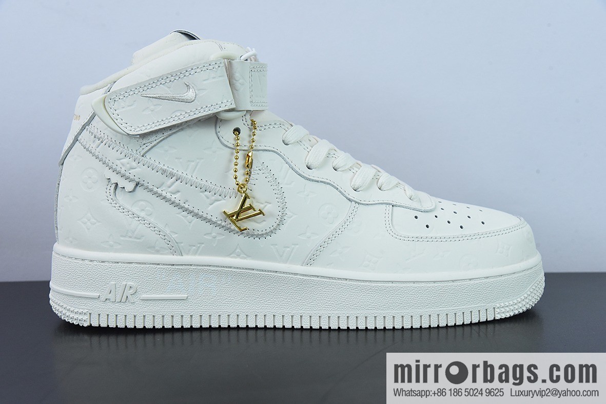 NK Air Force 1 Air Force One × LV monogram joint name, high-top board shoes, item number: 1A9V8Z