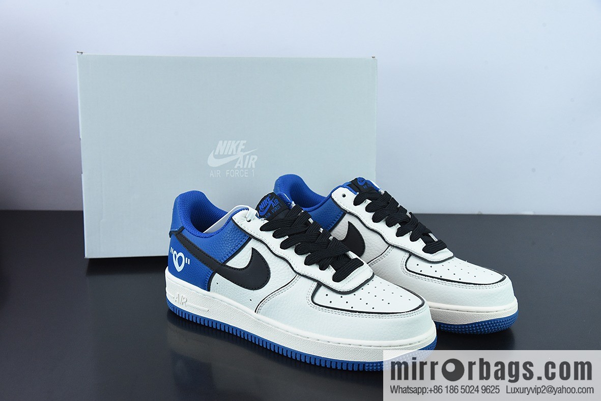 Nike Air Force 1 Low 07 meters blue and black, Valentine's Day Unisex sneakers of the same style, item number: AL2236 300