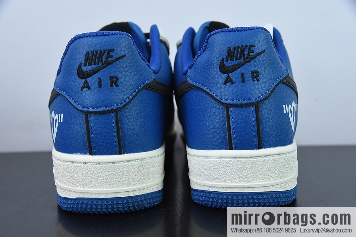 Nike Air Force 1 Low 07 meters blue and black, Valentine's Day Unisex sneakers of the same style, item number: AL2236 300