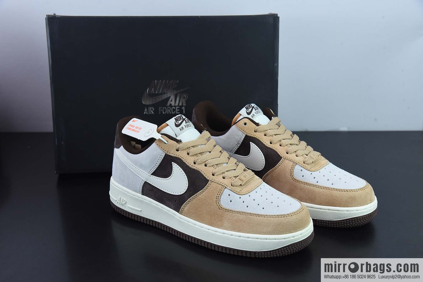 Nike Air Force 1 Low 07 Suede, Coffee Beans, Air Force One Low Top Casual Board Shoes, Item Number: BL3099 233
