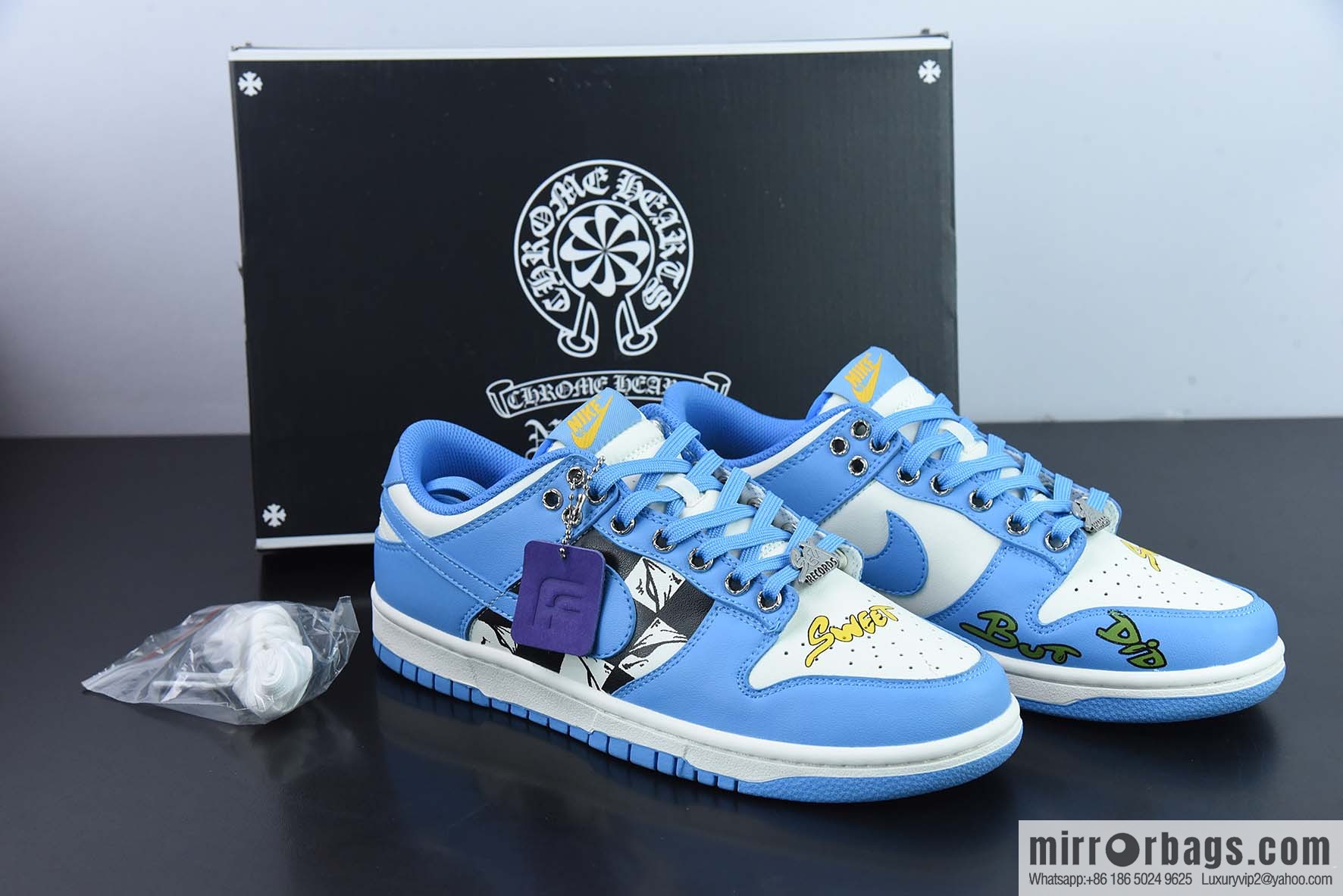 NK Dunk Low SB low-top board shoes, North Carolina blue comics low-top casual board shoes, item number: DD1503-100