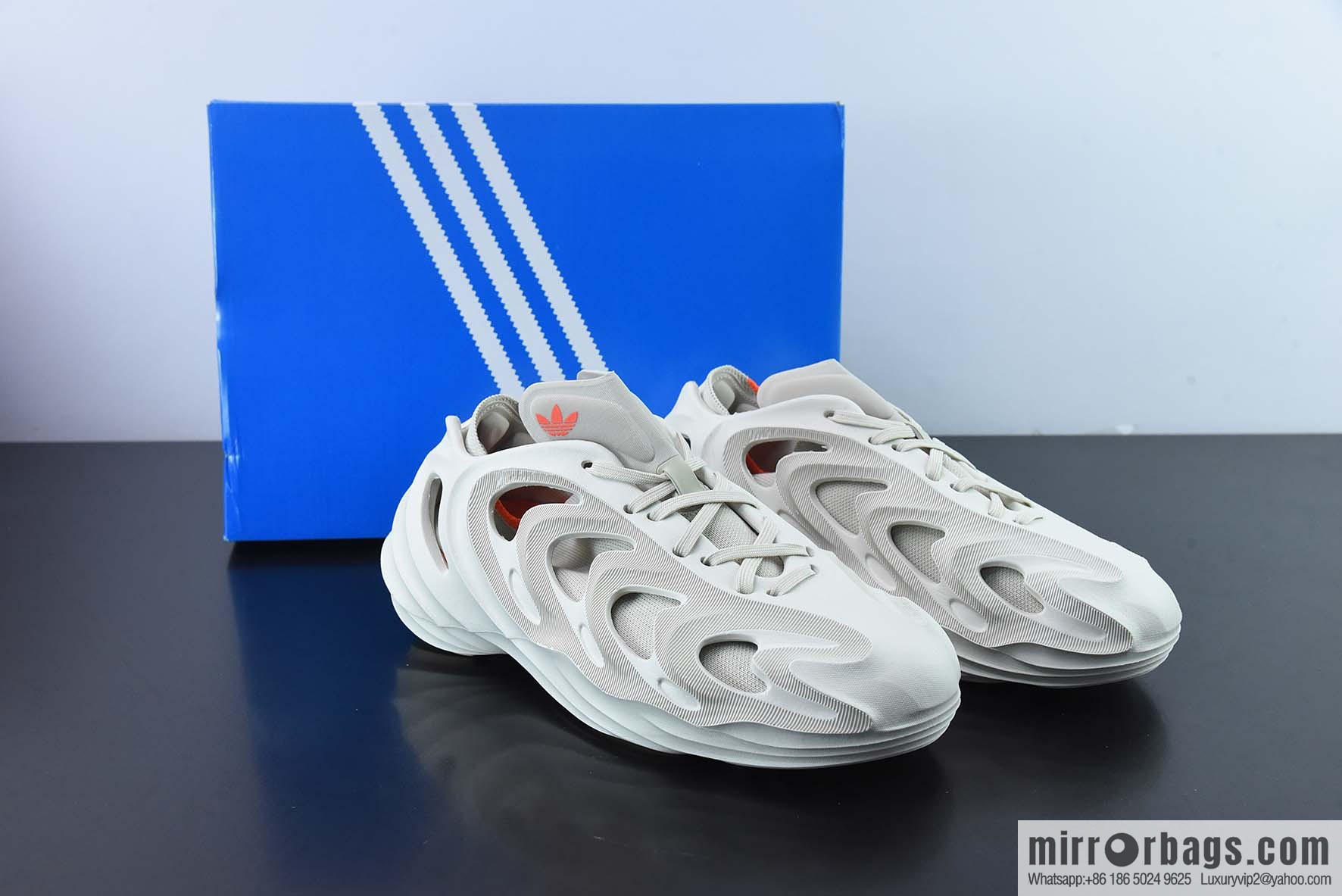 Adidas AdiFOM Q cut-out gray and white Adi new series autumn and winter hole shoes GY4455818