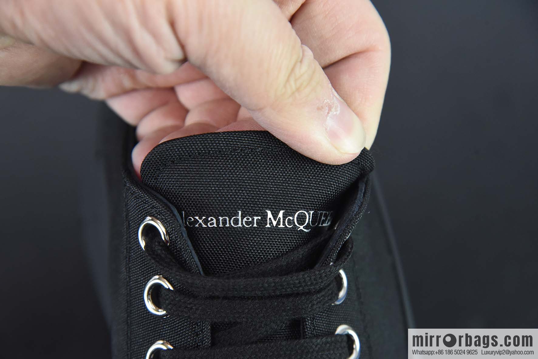Alexander McQueen/Alexander McQueen muffin shoes platform heightening canvas shoes