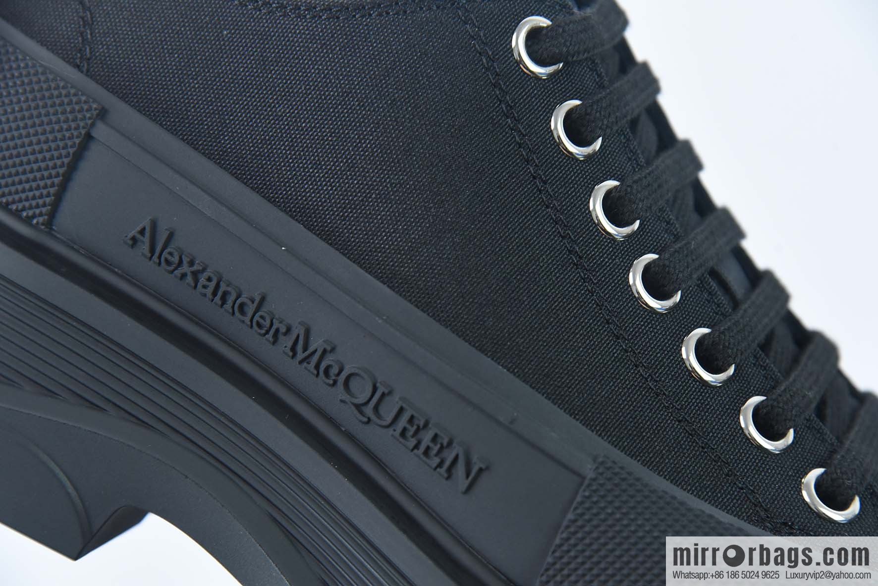 Alexander McQueen/Alexander McQueen muffin shoes platform heightening canvas shoes